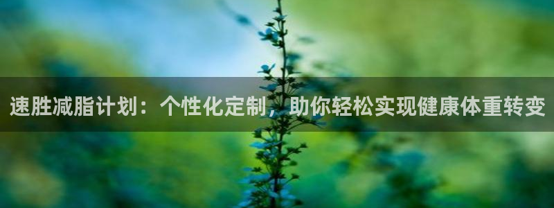 球速体育：速胜减脂计划：个性化定制，助你轻松实现健康体重转变