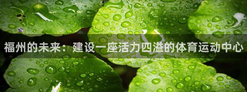 球速体育：福州的未来：建设一座活力四溢的体育运动中心